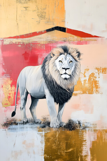 数字艺术 标题为“Desert Lion. Symbol…” 由Miriam-Feyga Bunimovich, 原创艺术品, 数字油画