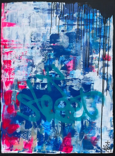 绘画 标题为“Street Graffiti” 由Efka9, 原创艺术品, 丙烯 安装在木质担架架上