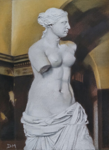 Σχέδιο με τίτλο "Aphrodite" από Déryck Maindron, Αυθεντικά έργα τέχνης, Μολύβι