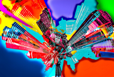 Urban Explosion Εκτυπώσεις & Χαρακτικά με τίτλο "Urban Explosion" από Lewis R Freitag I I I, Αυθεντικά έργα τέχνης, Ψηφιακή εκτύπωση Τοποθετ…