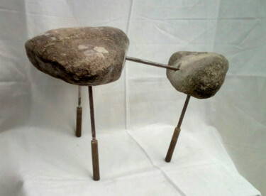Sculpture titled "Gabriel" by David Spanu, Original Artwork, Metals