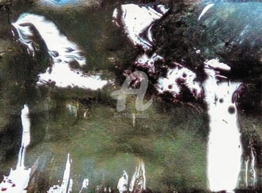 ""LA SORTIE DU LAC N…" başlıklı Tablo Paula Clemence tarafından, Orijinal sanat, Mürekkep Ahşap Sedye çerçevesi üzerine mont…
