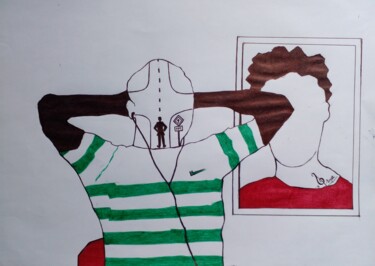 "Bandana (Ahead Only)" başlıklı Resim Ayobami Lawal tarafından, Orijinal sanat, Tükenmez kalem