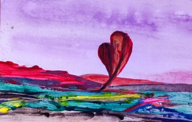 Disegno intitolato "Endless love tree" da Milto Sideris, Opera d'arte originale, Acrilico