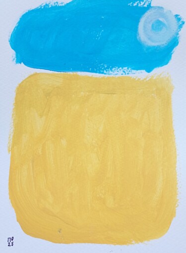 Schilderij getiteld "The wheat field" door Pavlo Ponomarenko, Origineel Kunstwerk, Acryl