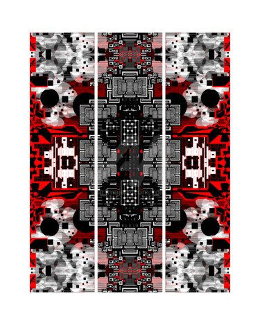 Arts numériques intitulée "Red day in a cloude…" par Rolis, Œuvre d'art originale, Travail numérique 2D