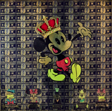 "King Mickey" başlıklı Tablo Diederik Van Apple tarafından, Orijinal sanat, Rezine Alüminyum üzerine monte edilmiş