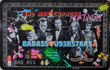 Pittura intitolato "Badass Express" da Diederik Van Apple, Opera d'arte originale, Resina Montato su Alluminio