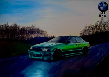 Painting for order « BMW M3 E46 » Schilderij getiteld "Painting for order…" door Valentyn Oladenko, Origineel Kunstwerk, Acryl