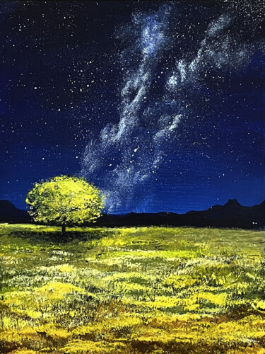 绘画 标题为“Under the Starlight” 由Andrii Skoryi (LERAN), 原创艺术品, 丙烯 安装在木质担架架上