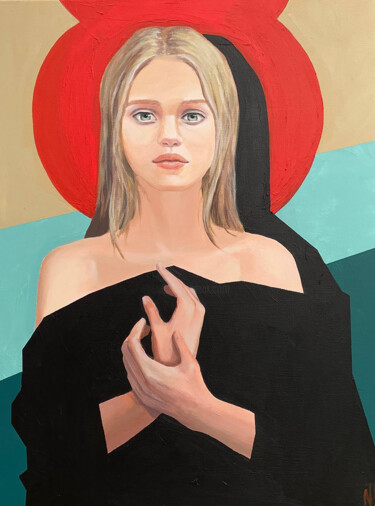 Pintura intitulada "In the Arms" por Maksym Newskulenko, Obras de arte originais, Acrílico Montado em Armação em madeira