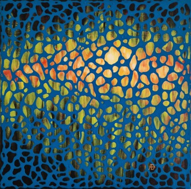 Painting titled "Abstraction 13" by Anastasiia Doro, Original Artwork, Acrylic Mounted on Wood Stretcher frame