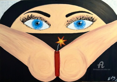 "BATACLAN 2014" başlıklı Tablo Erika Cool tarafından, Orijinal sanat, Akrilik Ahşap Sedye çerçevesi üzerine monte edilmiş