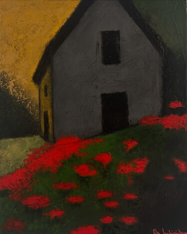 Schilderij getiteld "La petite maison da…" door Pascale De Iudicibus, Origineel Kunstwerk, Acryl Gemonteerd op Frame voor ho…