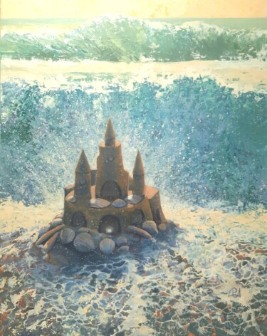 绘画 标题为“Citadel” 由Iryna Makhovska, 原创艺术品, 丙烯 安装在木质担架架上