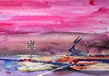 Schilderij getiteld "March hare" door Milto Sideris, Origineel Kunstwerk, Acryl