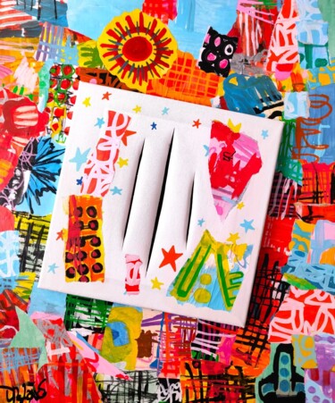 Happy Fontana ( Tribute to Lucio Fontana ) 绘画 标题为“Happy Fontana ( Tri…” 由Dr. Love, 原创艺术品, 丙烯