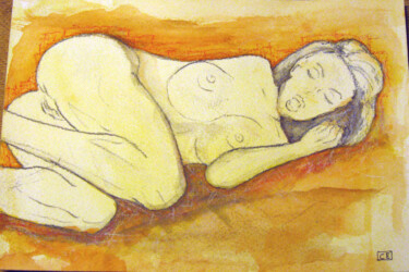Disegno intitolato "Watercolor Illustra…" da Christian Envall, Opera d'arte originale, Acquarello