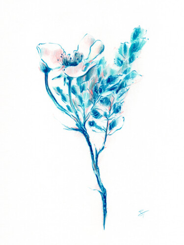 Bathed in Emerald Light #2 Tekening getiteld "Bathed in Emerald L…" door Tanya Sviatlichnaya, Origineel Kunstwerk, Conté