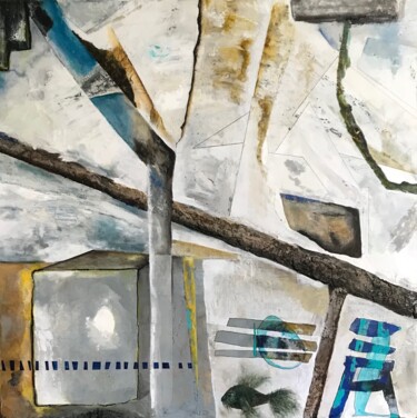 绘画 标题为“STRATIFICATION” 由Odette Gauvreau, 原创艺术品, 丙烯 安装在木质担架架上