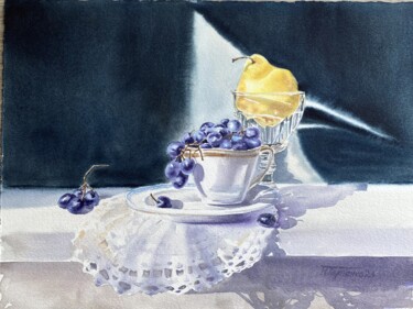 fruits on stage, original watercolor