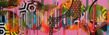 제목이 "QUIET TIMES."인 미술작품 Christelle Riffet (Céhère)로, 원작, 아크릴 나무 들것 프레임에 장착됨
