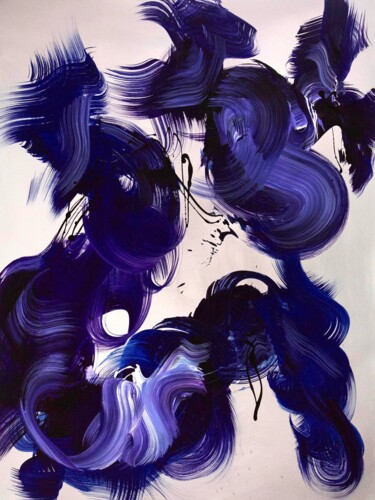 Painting titled "Echoes Of The Storm" by Paresh Nrshinga F R S A, Original Artwork, Acrylic Mounted on Wood Stretcher frame