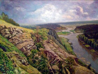 Painting titled "Сила сибири" by Leo Myastsov, Original Artwork, Oil