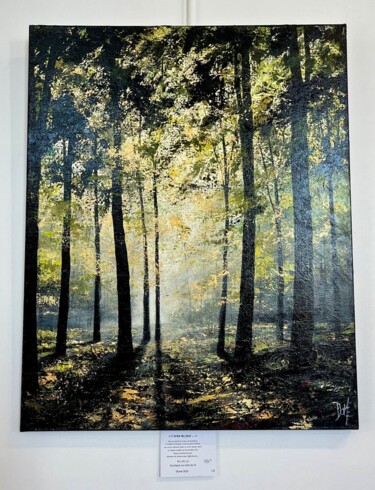 Painting titled "L'orée du jour" by Domé, Original Artwork, Acrylic Mounted on Wood Stretcher frame