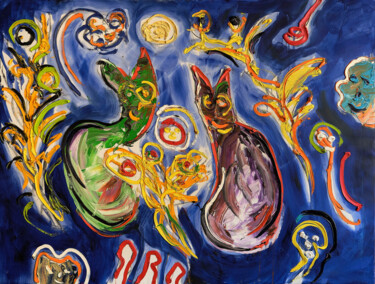 「La crèche de Bethle…」というタイトルの絵画 Thierry Berlierによって, オリジナルのアートワーク, オイル ウッドストレッチャーフレームにマウント