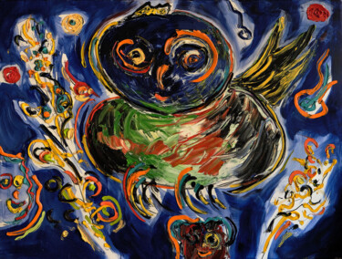 "Le retour de l’hiro…" başlıklı Tablo Thierry Berlier tarafından, Orijinal sanat, Petrol