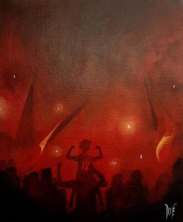 Malerei mit dem Titel "Les Sang et Or : Ra…" von Domé, Original-Kunstwerk, Acryl Auf Keilrahmen aus Holz montiert