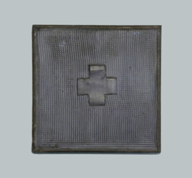 Sculptuur getiteld "croix gray" door Nathalie Cambessedes, Origineel Kunstwerk, Beton