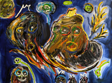 Pintura titulada "Stupeurs et colères…" por Thierry Berlier, Obra de arte original, Oleo