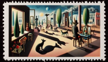 Arte digitale intitolato "STAMP-X 005" da Karavix, Opera d'arte originale, Immagine generata dall'IA