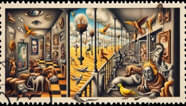 Digital Arts titled "STAMP-X 011" by Karavix, Original Artwork, AI generated image