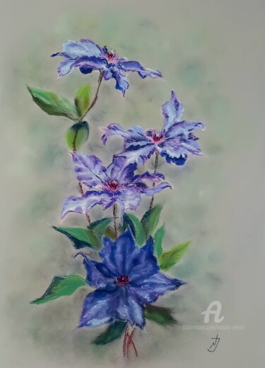 Blütenpoesie Drawing titled "Blütenpoesie" by Natalia Jelusic, Original Artwork, Pastel