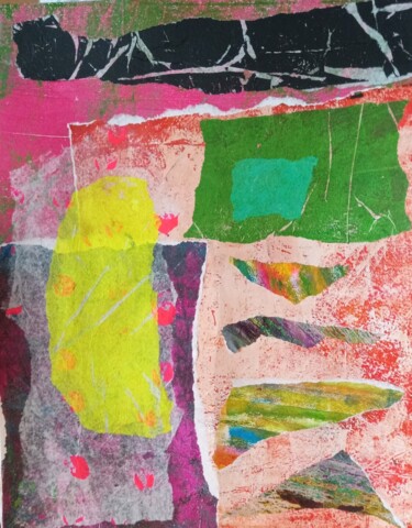 Collages intitulée "Ego Renaissance" par Amanda Flores, Œuvre d'art originale, Collages Monté sur Panneau de bois
