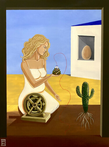 Arkhé - La casa che nasce Peinture intitulée "Arkhé - La casa che…" par Sara Verdini, Œuvre d'art originale, Acrylique Monté sur Châssis en bois