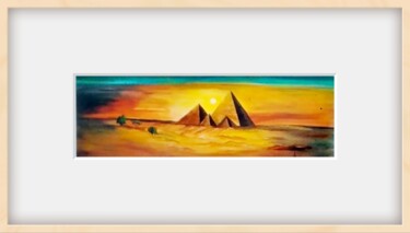 "Pyramides - Egype" başlıklı Tablo Ninoufloral tarafından, Orijinal sanat, Akrilik Ahşap Sedye çerçevesi üzerine monte edilm…