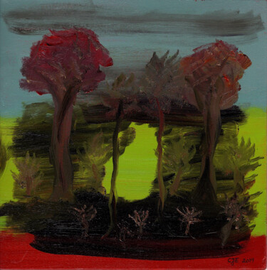 Symbolic Forest Peinture intitulée "Symbolic Forest" par Christian Envall, Œuvre d'art originale, Huile Monté sur artwork_cat.