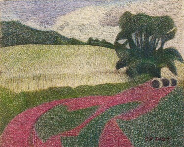 Rysunek zatytułowany „Ascesa alla vetta d…” autorstwa Francesco Cagnato, Oryginalna praca, Pastel