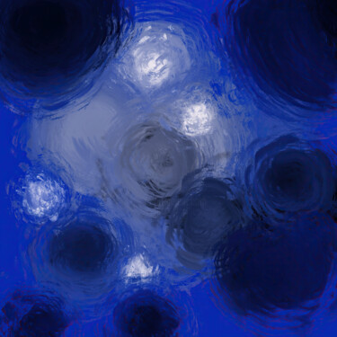 Structure 19 Blue Arts numériques intitulée "Structure 19 Blue" par Michael Quarz (MiQ), Œuvre d'art originale, Peinture numérique