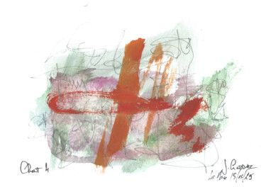 图画 标题为“Chant 4” 由Jean Gazdac, 原创艺术品, 水彩