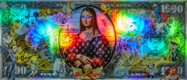 Painting titled "Mona Lisa" by Diederik Van Apple, Original Artwork, Resin