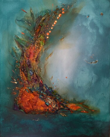 Painting titled "Core Awakening" by Jacqueline Hoitingh, Original Artwork, Acrylic