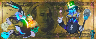 Peinture intitulée "Money talks Bullshi…" par Diederik Van Apple, Œuvre d'art originale, Résine