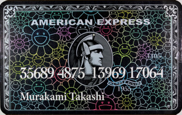 Peinture intitulée "Takashi Amex" par Diederik Van Apple, Œuvre d'art originale, Travail numérique 2D Monté sur Aluminium