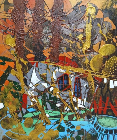 Fragments of Hidden Home Pittura intitolato "Fragments of Hidden…" da Davit Arstamyan, Opera d'arte originale, Acrilico Montato su Telaio per barella…