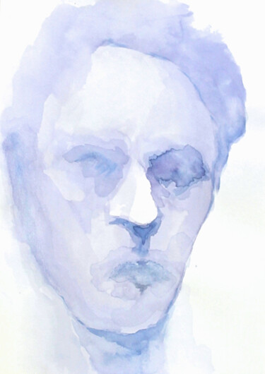 Рисунок под названием "Portrait 39" - Natalia Erkovich, Подлинное произведение искусства, Акварель